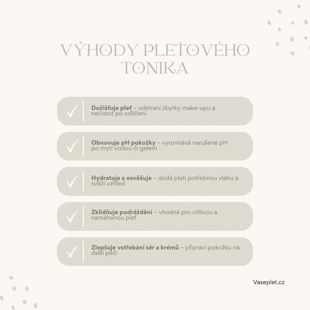 Tonikum na pleť: Nejlepší účinky, výběr a použití 4 výhody pleťového tonika